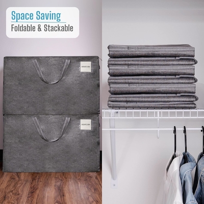 VENO 8 Pack Moving Bags, Moving Supplies, Moving Boxes, College Packing Storage Boxes With Lids Alternative, Heavy Duty