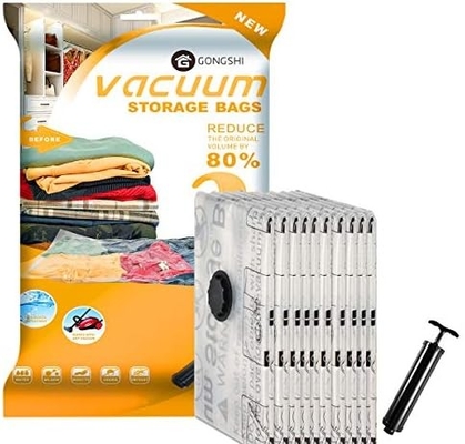 12 PACK VACUUM STORAGE BAGS (3 X JUMBO, 3 X LARGE, 3 X MEDIUM, 3 X SMALL), SPACE SAVER SEALER COMPRESSION BAGS WITH