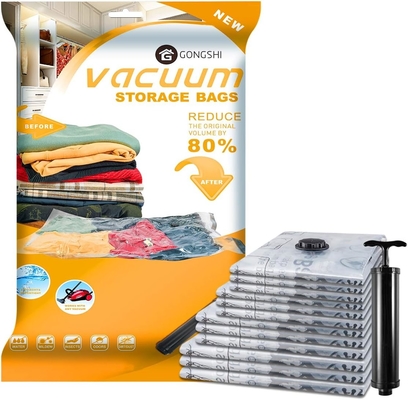 12 PACK VACUUM STORAGE BAGS (3 X JUMBO, 3 X LARGE, 3 X MEDIUM, 3 X SMALL), SPACE SAVER SEALER COMPRESSION BAGS WITH