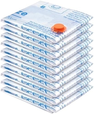 8 PACK VACUUM STORAGE BAGS WITH ELECTRIC AIR PUMP，2 JUMBO,2 LARGE,2 MIDIUM,2 SMALL BAGS