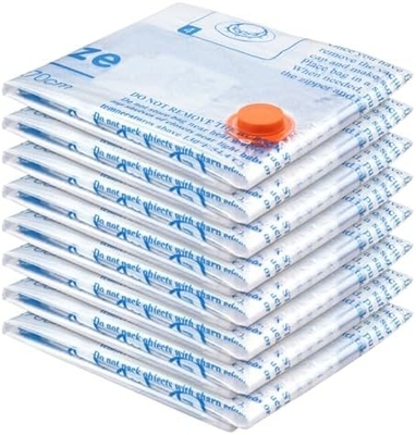 8 PACK VACUUM STORAGE BAGS WITH ELECTRIC AIR PUMP，2 JUMBO,2 LARGE,2 MIDIUM,2 SMALL BAGS