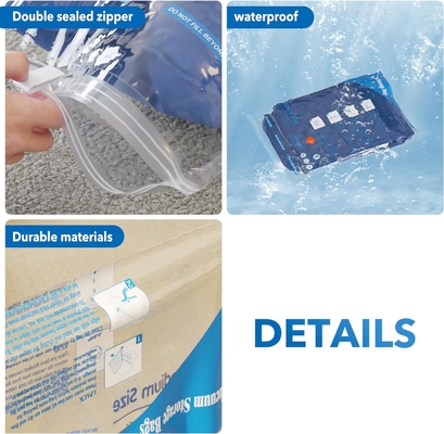 8 PACK VACUUM STORAGE BAGS WITH ELECTRIC AIR PUMP，2 JUMBO,2 LARGE,2 MIDIUM,2 SMALL BAGS