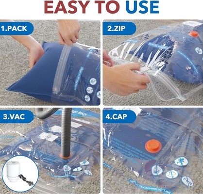 8 PACK VACUUM STORAGE BAGS WITH ELECTRIC AIR PUMP，2 JUMBO,2 LARGE,2 MIDIUM,2 SMALL BAGS