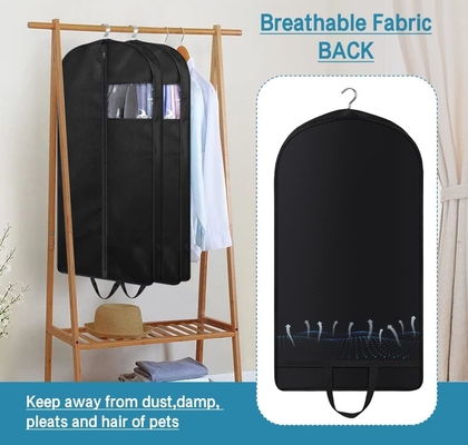 KIMBORA 43&quot; SUIT BAGS FOR CLOSET STORAGE AND TRAVEL, GUSSETED HANGING GARMENT BAGS FOR MEN SUIT COVER WITH HANDLES FOR