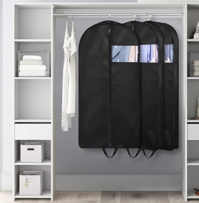 KIMBORA 43&quot; SUIT BAGS FOR CLOSET STORAGE AND TRAVEL, GUSSETED HANGING GARMENT BAGS FOR MEN SUIT COVER WITH HANDLES FOR