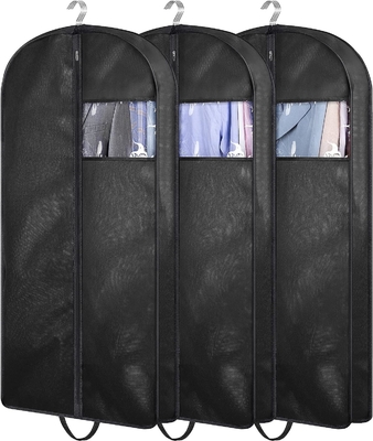 KIMBORA 43&quot; SUIT BAGS FOR CLOSET STORAGE AND TRAVEL, GUSSETED HANGING GARMENT BAGS FOR MEN SUIT COVER WITH HANDLES FOR
