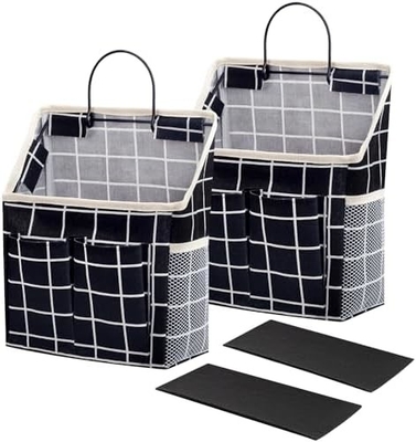 2 Pack Wall Hanging Bag Organizer Basket with Pockets for Bathroom Bedroom Kitchen Dorm Room Essentials Rv Storage and