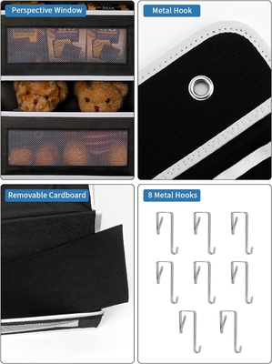 JARLINK 2 Pack 5-Shelf Over Door Hanging Organizer, Foldable Wall Mount 4 Big Pocket Large Capacity Storage with PVC
