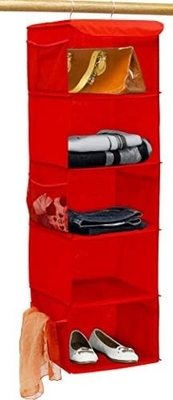 SIMPLE HOUSEWARE 5 SHELVES HANGING CLOSET ORGANIZER, GRAY