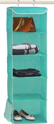 SIMPLE HOUSEWARE 5 SHELVES HANGING CLOSET ORGANIZER, GRAY