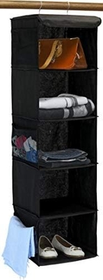SIMPLE HOUSEWARE 5 SHELVES HANGING CLOSET ORGANIZER, GRAY
