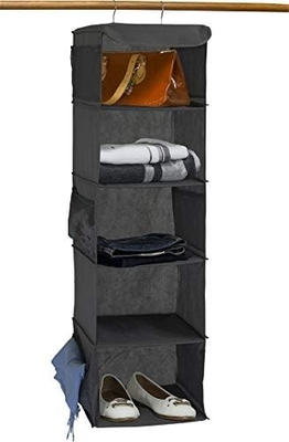 SIMPLE HOUSEWARE 5 SHELVES HANGING CLOSET ORGANIZER, GRAY