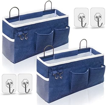 2PCS HANGING BASKETS FOR ORGANIZING,FABRIC WALL STORAGE BASKET,WALL ORGANIZER FOR CLOSET,KITCHEN, BEDROOM, OFFICE,