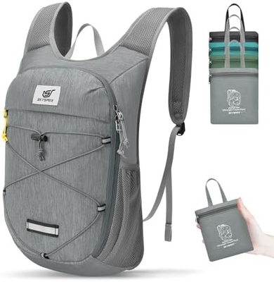 SKYSPER Foldable Hiking Backpack - 10L Small Lightweight Daypack Breathable Travel Backpacks for Men Women