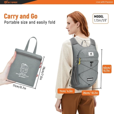 SKYSPER Foldable Hiking Backpack - 10L Small Lightweight Daypack Breathable Travel Backpacks for Men Women