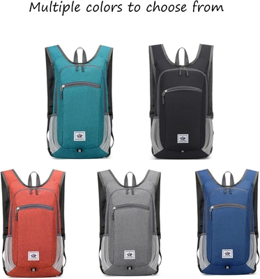 15L Hiking Backpack Ultralight Lightweight Packable Hiking Backpacks Water Resistant Folding Daypack for Travel (Grey)