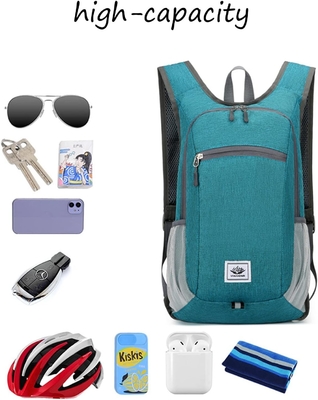 15L Hiking Backpack Ultralight Lightweight Packable Hiking Backpacks Water Resistant Folding Daypack for Travel (Grey)