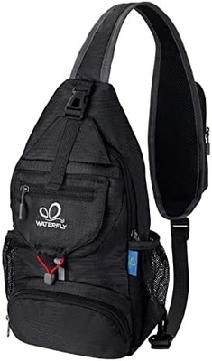 WATERFLY PACKABLE SMALL CROSSBODY SLING BACKPACK SHOULDER CHEST BAG DAYPACK FOR HIKING TRAVELING