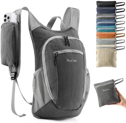 10L Small Hiking Backpack Travel Daypack Lightweight Packable Back Pack for Women Men(Beige)