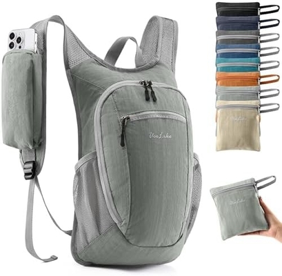 10L Small Hiking Backpack Travel Daypack Lightweight Packable Back Pack for Women Men(Beige)