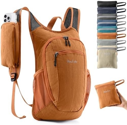 10L Small Hiking Backpack Travel Daypack Lightweight Packable Back Pack for Women Men(Beige)