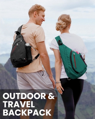 OutdoorMaster Sling Bag, Hiking Daypack, Crossbody Shoulder Chest Urban Outdoor Travel Backpack for Women &amp; Men