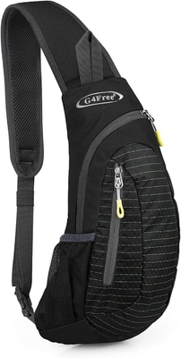 G4Free Sling Bags Men and Women Shoulder Backpack Small Cross Body Chest Sling Backpack (Black)