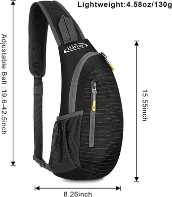 G4Free Sling Bags Men and Women Shoulder Backpack Small Cross Body Chest Sling Backpack (Black)