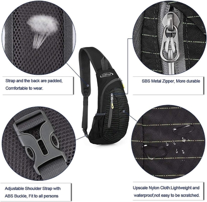 G4Free Sling Bags Men and Women Shoulder Backpack Small Cross Body Chest Sling Backpack (Black)
