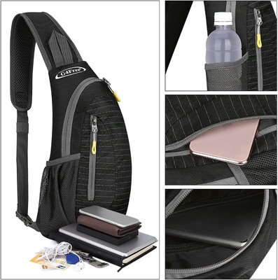 G4Free Sling Bags Men and Women Shoulder Backpack Small Cross Body Chest Sling Backpack (Black)