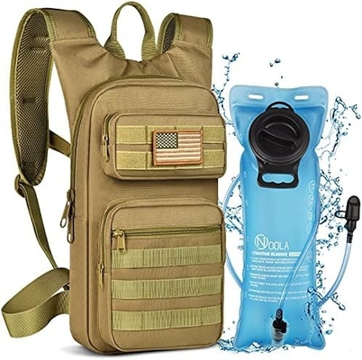 Hydration Backpack with 3L TPU Water Bladder, Tactical Molle Water Backpack for Men Women, Hydration Pack for Hiking