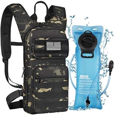 Hydration Backpack with 3L TPU Water Bladder, Tactical Molle Water Backpack for Men Women, Hydration Pack for Hiking