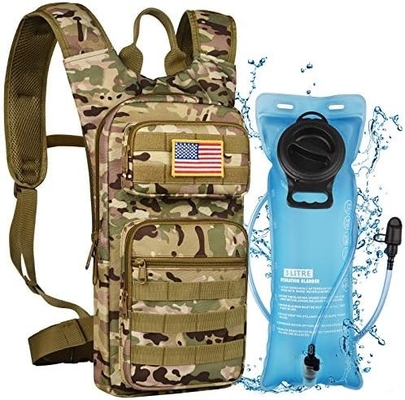 Hydration Backpack with 3L TPU Water Bladder, Tactical Molle Water Backpack for Men Women, Hydration Pack for Hiking