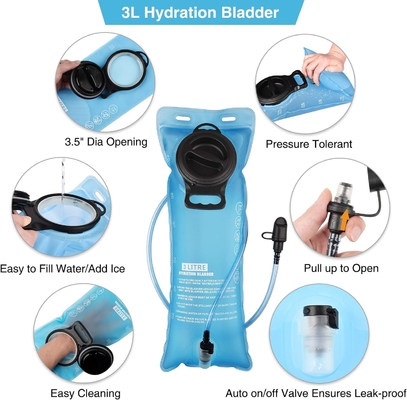 Hydration Backpack with 3L TPU Water Bladder, Tactical Molle Water Backpack for Men Women, Hydration Pack for Hiking
