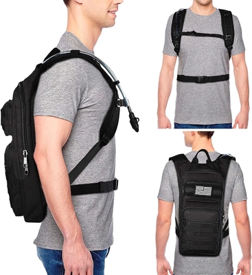 Hydration Backpack with 3L TPU Water Bladder, Tactical Molle Water Backpack for Men Women, Hydration Pack for Hiking
