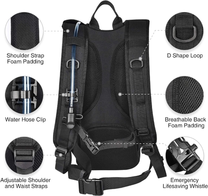 Hydration Backpack with 3L TPU Water Bladder, Tactical Molle Water Backpack for Men Women, Hydration Pack for Hiking