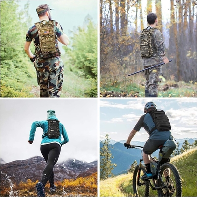 Hydration Backpack with 3L TPU Water Bladder, Tactical Molle Water Backpack for Men Women, Hydration Pack for Hiking