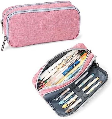 Cotton and linen 【Premium Material】:High quality cotton and linen，this pen case used the smooth zipper, it is smoother