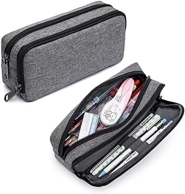 Cotton and linen 【Premium Material】:High quality cotton and linen，this pen case used the smooth zipper, it is smoother