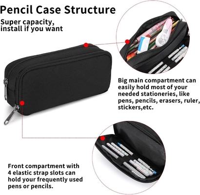Cotton and linen 【Premium Material】:High quality cotton and linen，this pen case used the smooth zipper, it is smoother