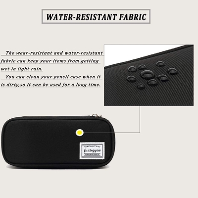 FUXINGYAO PENCIL CASE, MULTI- SLOT PENCIL POUCH, PORTABLE PENCIL BAG, PEN CASE FOR&amp; OFFICE(BLACK)