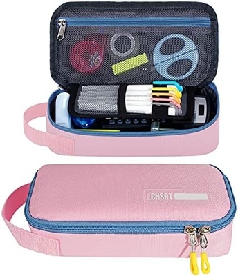 ECHSRT Large Pencil Case, Aesthetic Pen Pouch With Big Capacity, Minimalist Portable Stationery Bag With Handle For