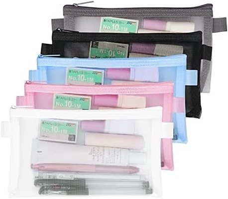 Classycoo Pencil Case 4 Pack Zipper Pencil Pouch, Multifunctional Clear Pen Bag Organizer Stationery Storage Bag