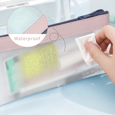 Classycoo Pencil Case 4 Pack Zipper Pencil Pouch, Multifunctional Clear Pen Bag Organizer Stationery Storage Bag