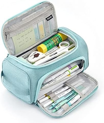 HVOMO BIG CAPACITY PENCIL CASE HIGH LARGE STORAGE POUCH MARKER PEN CASE TRAVEL SIMPLE STATIONERY BAG SCHOOL COLLEGE