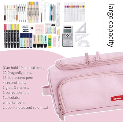 HVOMO BIG CAPACITY PENCIL CASE HIGH LARGE STORAGE POUCH MARKER PEN CASE TRAVEL SIMPLE STATIONERY BAG SCHOOL COLLEGE
