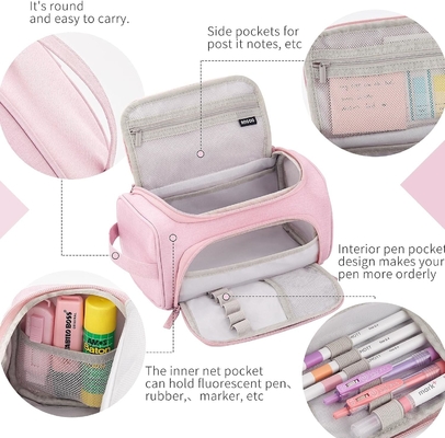HVOMO BIG CAPACITY PENCIL CASE HIGH LARGE STORAGE POUCH MARKER PEN CASE TRAVEL SIMPLE STATIONERY BAG SCHOOL COLLEGE