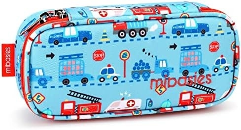 mibasies Kids Pencil Case for Girls and Boys Soft Rainbow Pen Box Pouch (Rainbow 1)