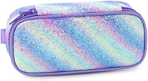mibasies Kids Pencil Case for Girls and Boys Soft Rainbow Pen Box Pouch (Rainbow 1)