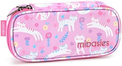 mibasies Kids Pencil Case for Girls and Boys Soft Rainbow Pen Box Pouch (Rainbow 1)